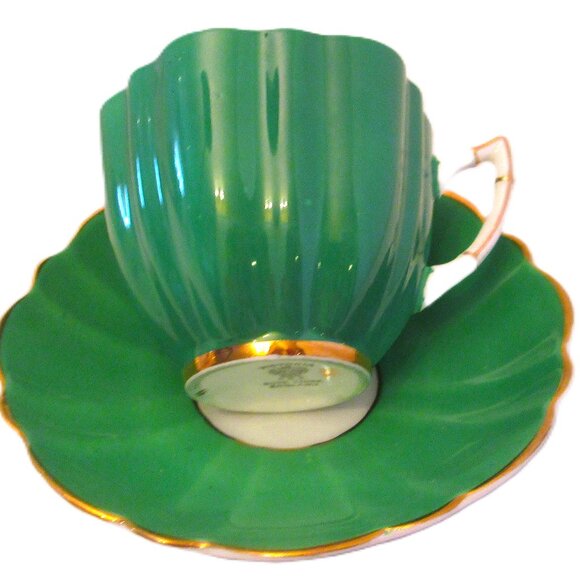 Antique (a Shelly look) Victoria C&E 1912 emerald green Bone China England - Picture 6 of 6